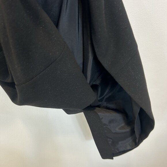 Calvin Klein Size 10 High Neck Modest Black Sheath Dress Belted Sleeveless - Picture 6 of 10